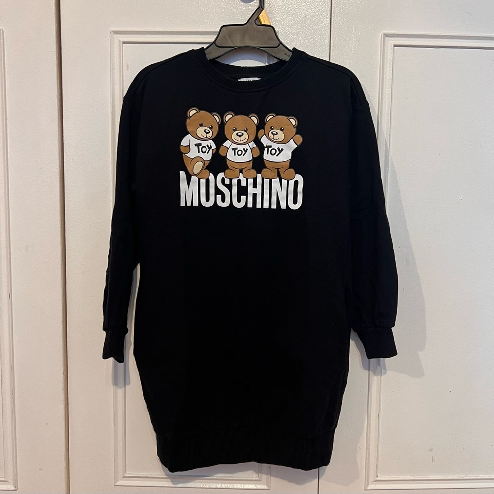 Moschino Black Dress with Teddy Trio